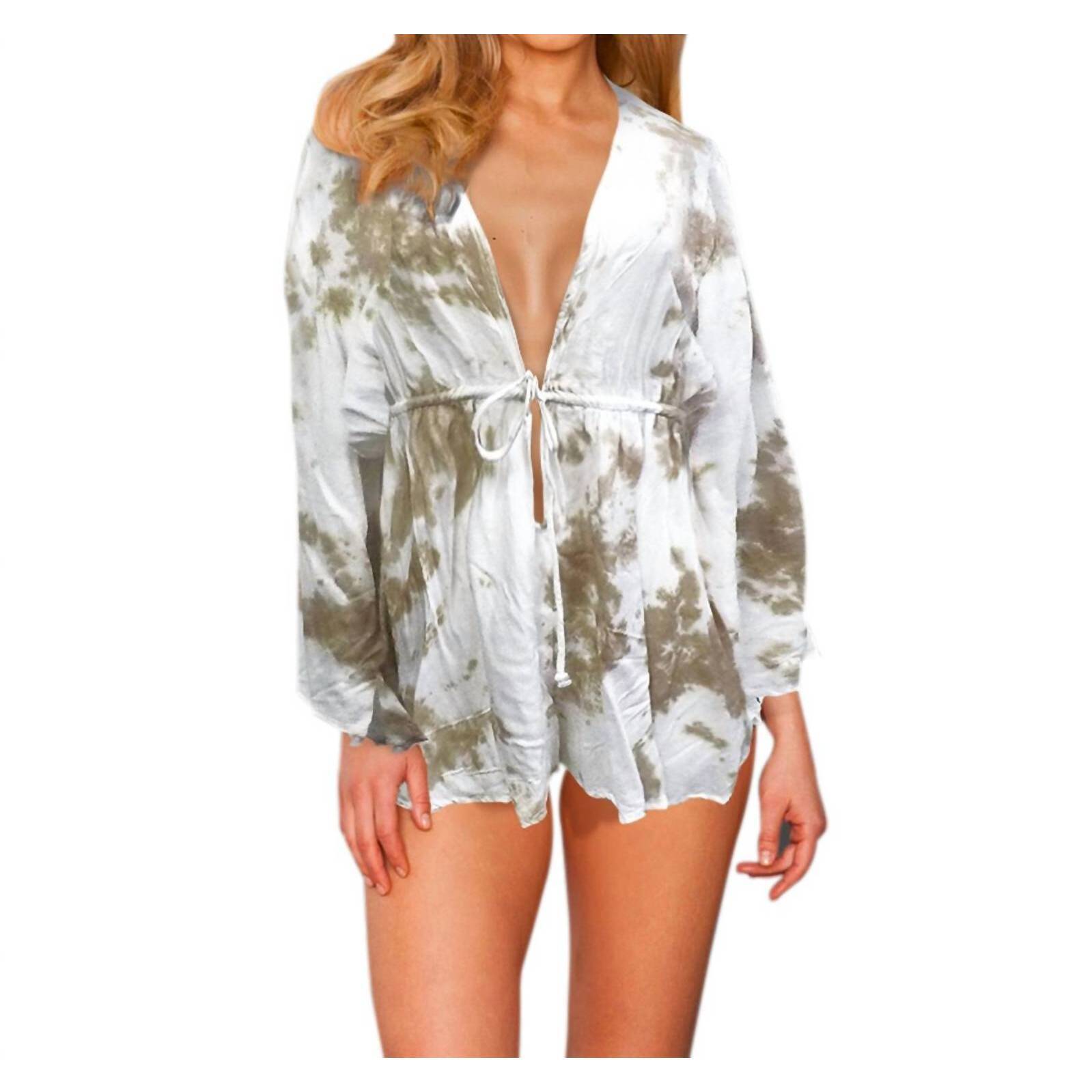 New Raviya Raviya Tie Dye Romper Cover Up In Sand